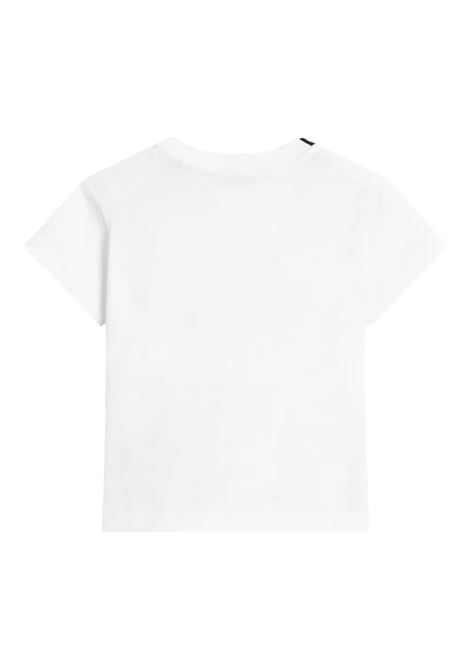 T-Shirt Bianca Con Logo DG Maiolica Nero DOLCE & GABBANA KIDS | L1JTEY-G7NVCW0800